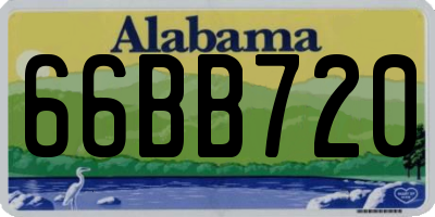 AL license plate 66BB720
