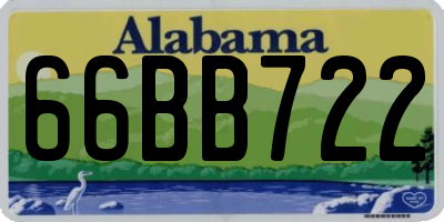 AL license plate 66BB722