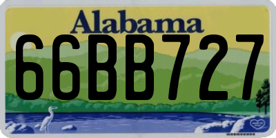 AL license plate 66BB727
