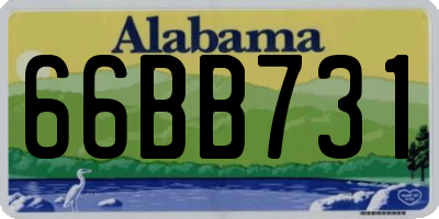 AL license plate 66BB731