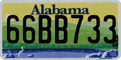 AL license plate 66BB733
