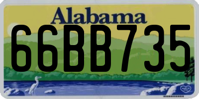 AL license plate 66BB735