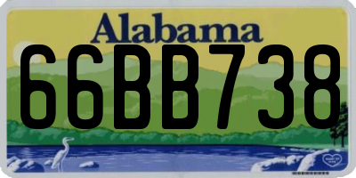 AL license plate 66BB738