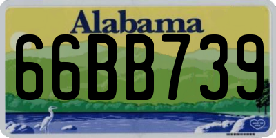 AL license plate 66BB739