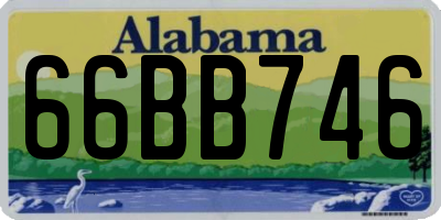 AL license plate 66BB746