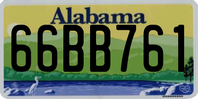 AL license plate 66BB761