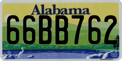AL license plate 66BB762