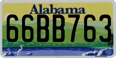 AL license plate 66BB763