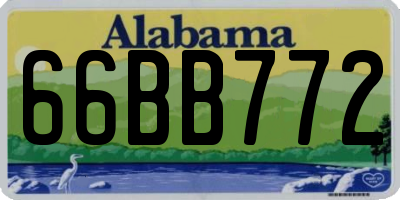 AL license plate 66BB772