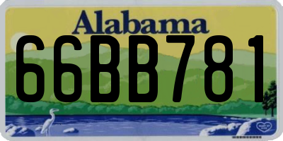 AL license plate 66BB781
