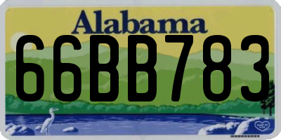 AL license plate 66BB783