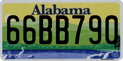 AL license plate 66BB790