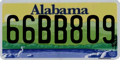 AL license plate 66BB809