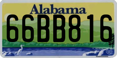 AL license plate 66BB816