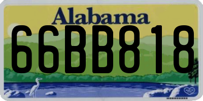 AL license plate 66BB818