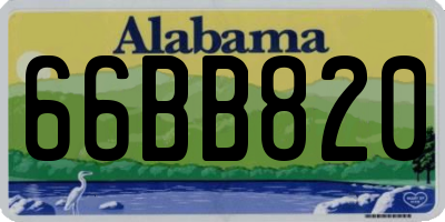AL license plate 66BB820