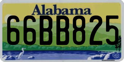 AL license plate 66BB825