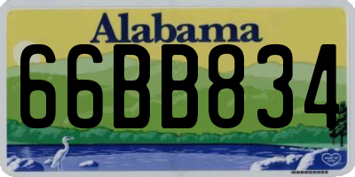 AL license plate 66BB834