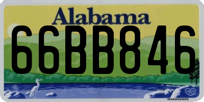 AL license plate 66BB846