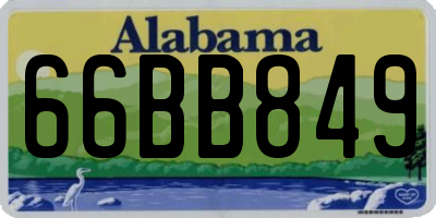 AL license plate 66BB849