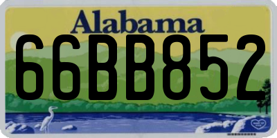 AL license plate 66BB852