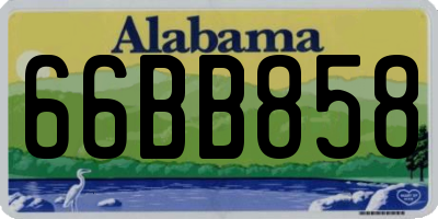 AL license plate 66BB858
