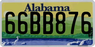 AL license plate 66BB876