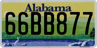 AL license plate 66BB877