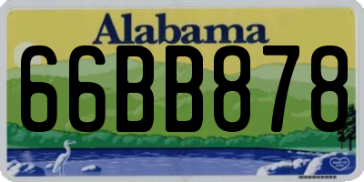 AL license plate 66BB878