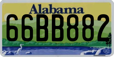 AL license plate 66BB882