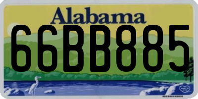AL license plate 66BB885