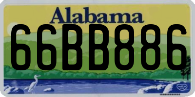 AL license plate 66BB886