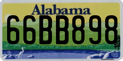 AL license plate 66BB898