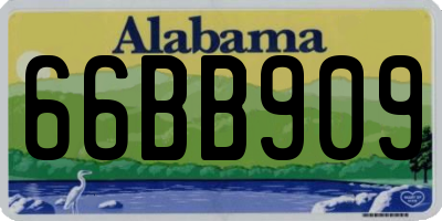 AL license plate 66BB909