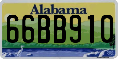 AL license plate 66BB910