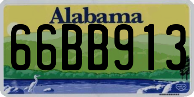AL license plate 66BB913