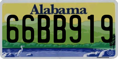 AL license plate 66BB919