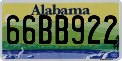 AL license plate 66BB922