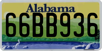 AL license plate 66BB936