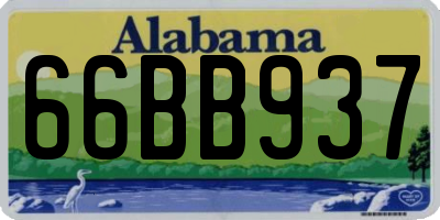 AL license plate 66BB937