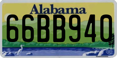 AL license plate 66BB940