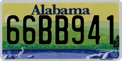 AL license plate 66BB941
