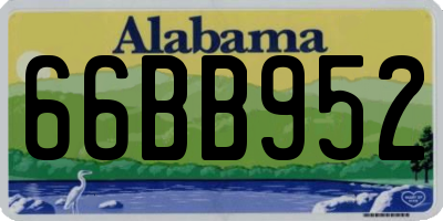 AL license plate 66BB952