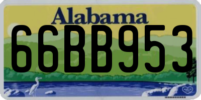 AL license plate 66BB953