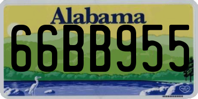 AL license plate 66BB955