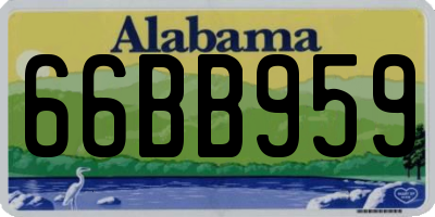 AL license plate 66BB959