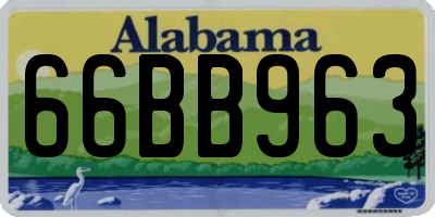 AL license plate 66BB963