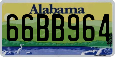 AL license plate 66BB964