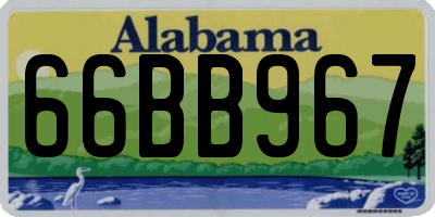 AL license plate 66BB967