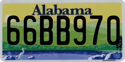 AL license plate 66BB970